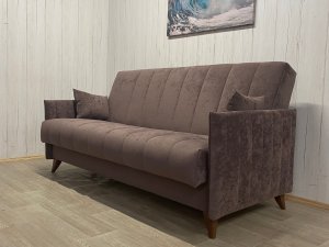 Диван Престиж-3 НПБ, велюр Sensey Dusty plum в Тарко-Сале - tarko-sale.магазин96.com | фото