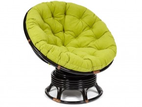 Кресло-качалка Papasan w 23/01 B с подушкой Antique brown, флок Олива в Тарко-Сале - tarko-sale.магазин96.com | фото