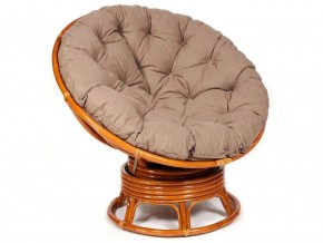 Кресло-качалка Papasan w 23/01 B с подушкой Cognac, экошерсть Коричневый в Тарко-Сале - tarko-sale.магазин96.com | фото