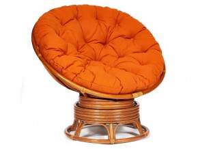 Кресло-качалка Papasan w 23/01 B с подушкой Cognac, ткань Оранжевый в Тарко-Сале - tarko-sale.магазин96.com | фото