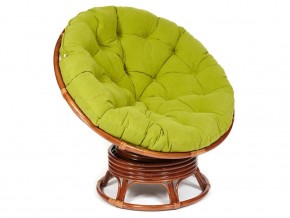 Кресло-качалка Papasan w 23/01 B с подушкой Pecan, флок Олива в Тарко-Сале - tarko-sale.магазин96.com | фото